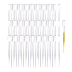 Disposable graduated plastic pipettes for scientific experiments, essential oils, cosmetic tools, DIY art (200pc)