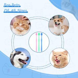 LLOUSSAK 7Pcs Dog Toothbrush Cat Toothbrush Small Dog Puppy Tooth Brushing Kit Finger Toothbrush 360 ° Dog Toothbrush for Puppy, Small Dog and Cat