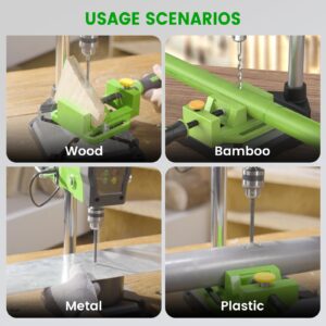 Taskstar Mini Drill Press,Benchtop Drill Press Electric & Battery Powered,2200/3000/3800/4600RPM Cordless Bench Drill Press, Adjustable Depth & Table B10 0.6-6.5mm