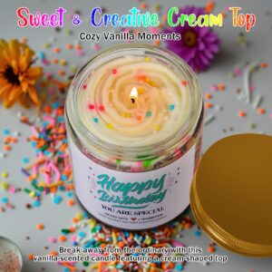 Birthday Gifts for Women - Sister Birthday Gifts - Best Friend Birthday Gifts - Vanilla Scented Candle Gifts