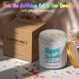 Birthday Gifts for Women - Sister Birthday Gifts - Best Friend Birthday Gifts - Vanilla Scented Candle Gifts