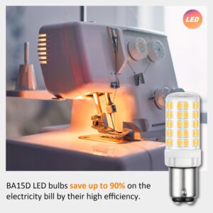 Maelsrlg BA15D LED Bulb, 50W Equivalent, 120 Volt, Soft White 2700K, Dimmable, Double Contact Bayonet Base, 5W 600 Lumen, 5-Pack