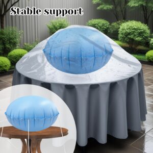 YEXEXINM 4FT Dome Patio Furniture Cover Airbag, Patio Table Cover Air Pillow, Inflatable Airbag for Patio Table Covers, 4FT Dia Air Bag Pillow with 49.5ft Drawstring UV Resistant, Water Resistant