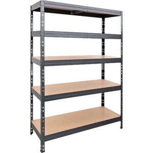 AR Shelving Heavy-Duty Garage Shelving, 5-Shelf Unit, 800-Lb. Capacity Per Shelf, 48in.W x 20in.D x 70in.H, Model# TR18S504KGGED9TG00