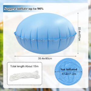 YEXEXINM 4FT Dome Patio Furniture Cover Airbag, Patio Table Cover Air Pillow, Inflatable Airbag for Patio Table Covers, 4FT Dia Air Bag Pillow with 49.5ft Drawstring UV Resistant, Water Resistant