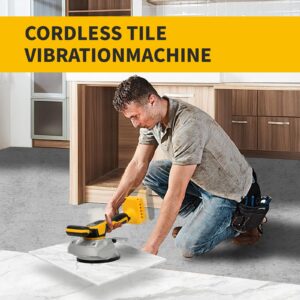 HUICCN Cordless Tile Vibration Leveling Machine for Dewalt 20V Battery, Portable Tile Vibrator Tool with 8 Adjustable Speed Digital Display for Floor Wall (Battery Not Included)