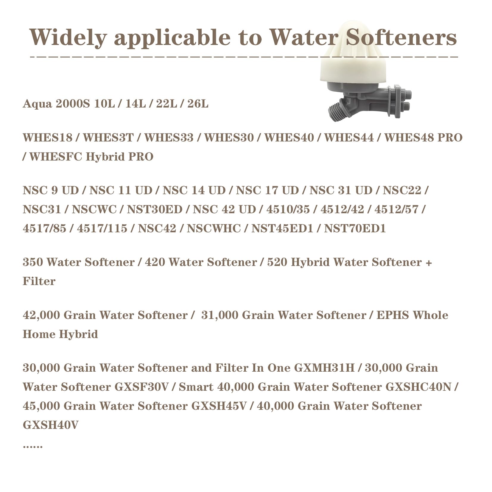 Dicsley 7187065 Water Softener Nozzle and Venturi Assembly Replaces 7187065, 7214969, 7165704, 7238450 and WS15X10027