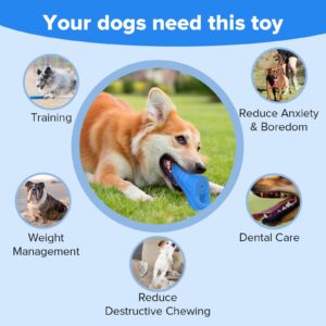 Dog Toys for Aggressive Chewers, Indestructible Dog Toys for Large Dogs, Dog Toys to Keep Them Busy,Tough Dog Toys Natural Rubber Interactive Dog Chew Toy with Bleef Flavor