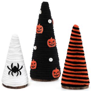 huray rayho 3 pcs halloween table decorations halloween table centerpiece mini trees halloween pumpkin decor for indoor room kitchen home tiered tray decor