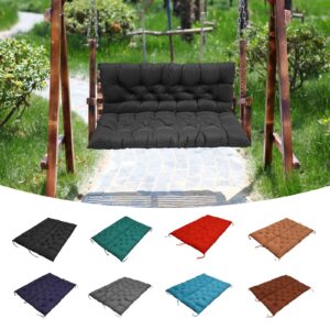 YIMORIA Porch Swing Cushion, Swing Cushions for Outdoor Furniture with Backrest, 2-3 Seater Thickened Outdoor Swing Cushions for Porch, Patio, Outdoor and Garden (Peacock Blue,48 * 40 in)