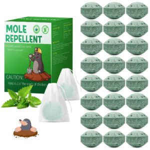 mole repellent - 24 pack groundhog repellent outdoor, gopher repellent, vole repellent, mole repellent for outdoor garden yard lawn, mole deterrent, chipmunks repellent