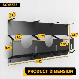 SOYEEZE Angle Grinder Holder, Angle Grinder Tool Stand for Milwaukee/Dewalt 1 Pack, Tool Storage Rack, Wall mount Bracket for Cutters Polishers, Garage and Workspace