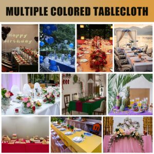 FULDGAENR Orange Plastic Tablecloth, Disposable Orange Table Cloths Plastic 54x108 Inch Size for 6-8 Foot Rectangle Table Indoor/Outdoor Parties Birthdays Weddings Anniversary - 1 Pack, Orange