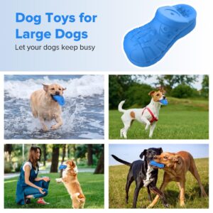 Dog Toys for Aggressive Chewers, Indestructible Dog Toys for Large Dogs, Dog Toys to Keep Them Busy,Tough Dog Toys Natural Rubber Interactive Dog Chew Toy with Bleef Flavor