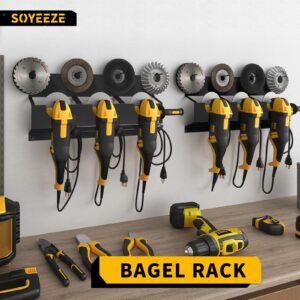 SOYEEZE Angle Grinder Holder, Angle Grinder Tool Stand for Milwaukee/Dewalt 1 Pack, Tool Storage Rack, Wall mount Bracket for Cutters Polishers, Garage and Workspace