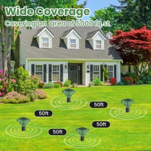 Mole Repellent for Lawns Solar Powered,Gopher Repellent Vole Snake Repellent Ultrasonic Waterproof Get Rid of Moles in Your Yard