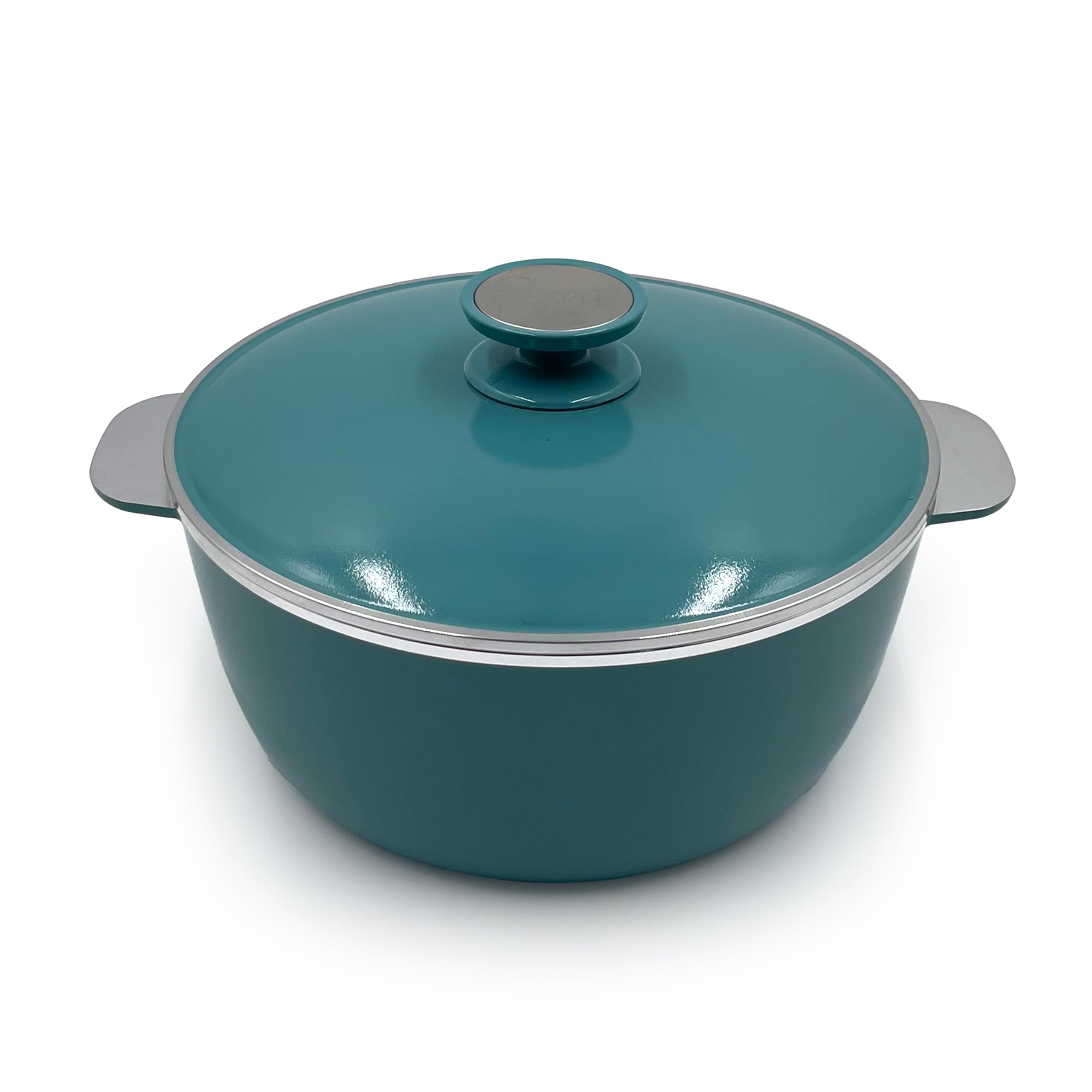 Essen 4524 Aqua Dutch Oven - Contemporary Line - Cast Aluminum with Nova Trimium Nonstick Coating - Ideal for 4-5 Servings - Even and Healthy Cooking - Argentinian brand Essen now in the United States. (Aqua)