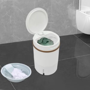 Compact Mini Washer- Portable Semi-automatic Small Washer Machine Single Tub Laundry Washer for Apartments, Dorms,Traveling, RV, IPX4 (White)