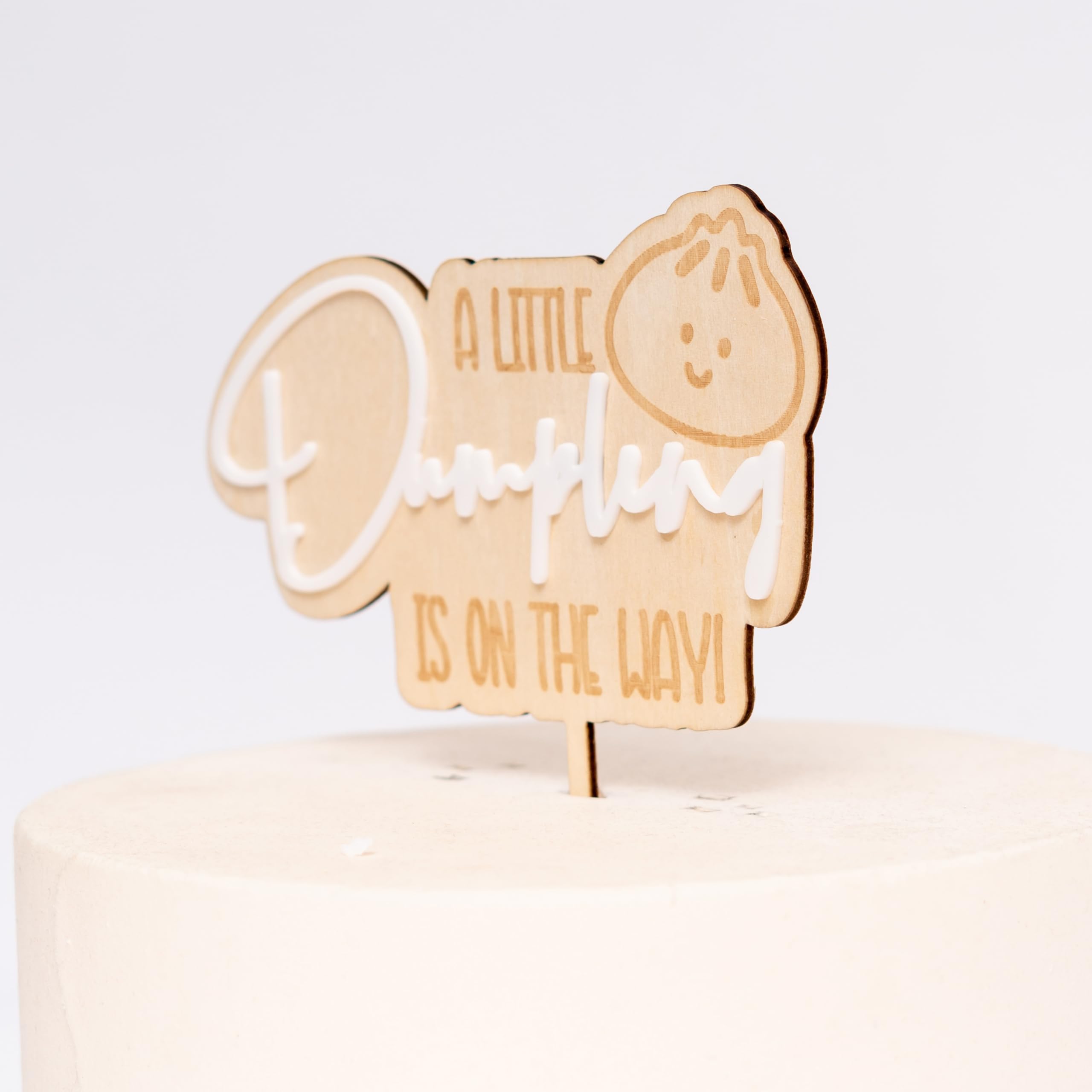 CIEQR A Little Dumpling is On The Way Cake Topper - Baby Shower Cake Topper, Baby Shower Cake Decorations for Baby Shower and Gender Reveal Parties for Boys and Girls