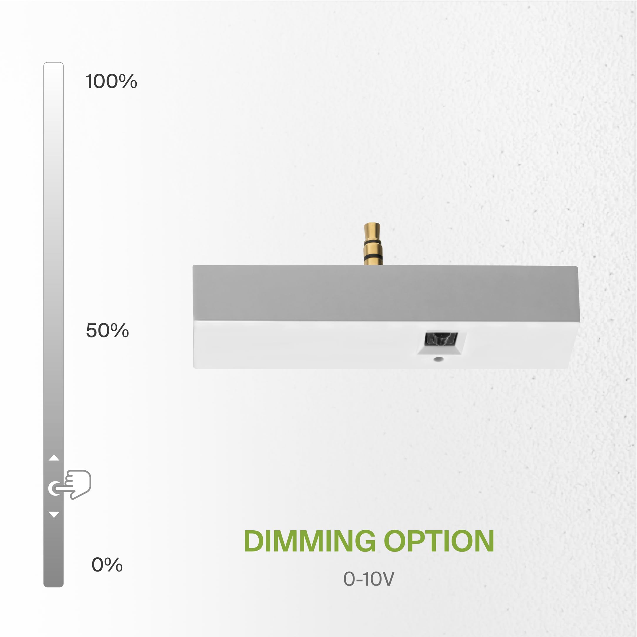 ASD BI-Level Microwave Motion Sensor | Audio-Jack 12VT 0-10V Dimmable White