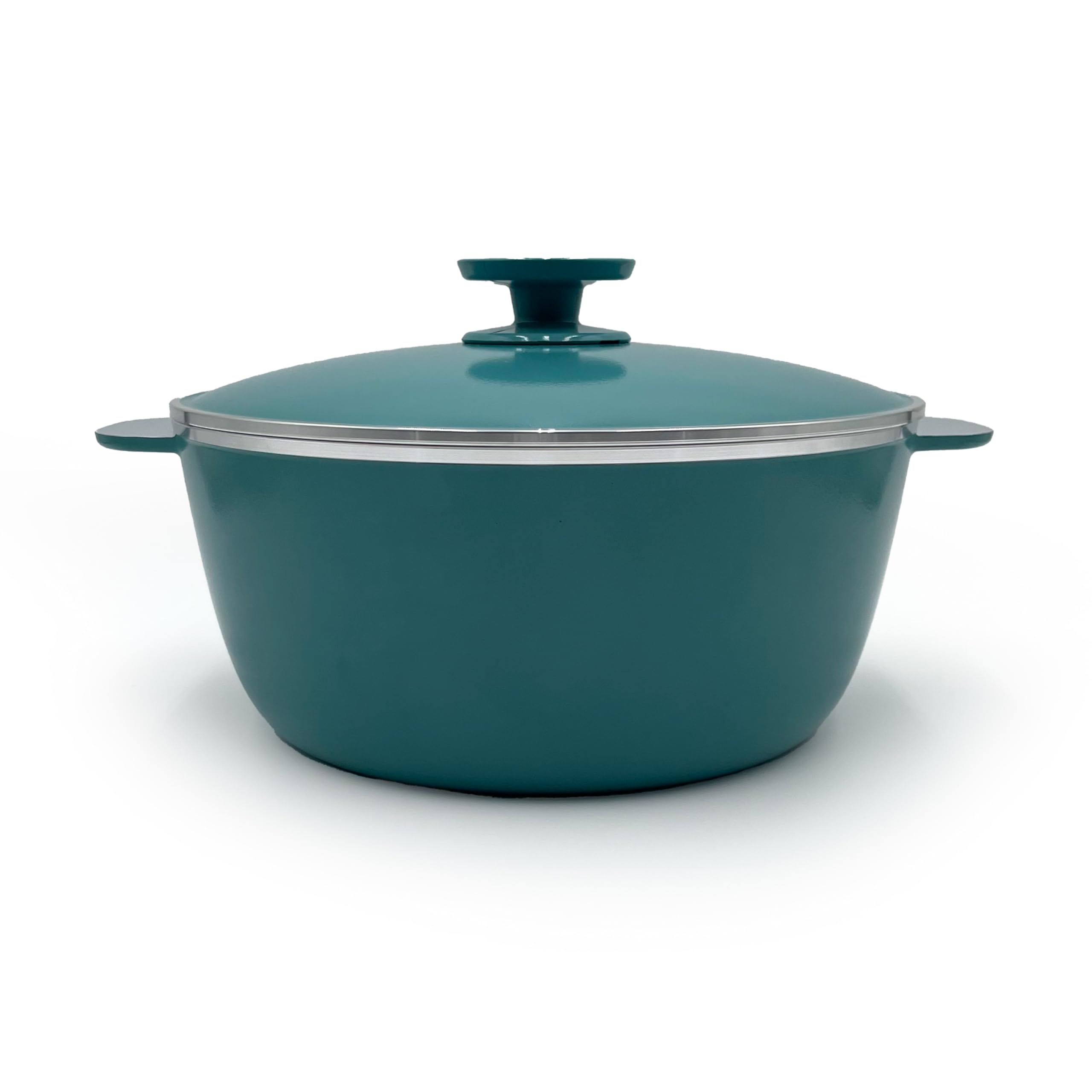 Essen 4524 Aqua Dutch Oven - Contemporary Line - Cast Aluminum with Nova Trimium Nonstick Coating - Ideal for 4-5 Servings - Even and Healthy Cooking - Argentinian brand Essen now in the United States. (Aqua)