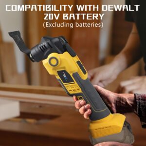 NEWONE Oscillating Tool Compatible with De-Walt 20V Battery Anti-vibration Oscillating Multi-Tool Kit with 3.6° Oscillation Angle,6 Variable Speed,16-piece Electric Multitool Blades,Box