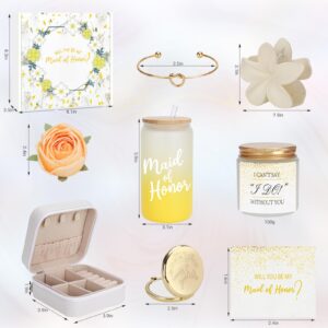 Elysirise Bridesmaid Proposal Gifts,Maid of Honor Gifts,Will You Be My Maid of Honor,Bridesmaid Gifts for Wedding Day,Bridal Party Gifts for Wedding Day Yellow