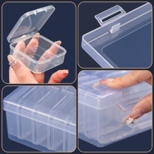 Udefineit Clear Small Bead Organizers, 15PCS Mini Bead Storage Cases & 1PCS Large Plastic Craft Box, Ideal for Jewelry Making, Beading Supplies, Diamond Painting, Nail Arts Accessories & Small Parts