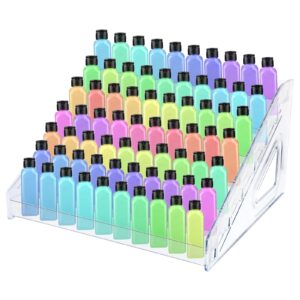 cobee 7 tiers acrylic paint organizer, clear paint bottle storage holder acrylic paint rack stand for 2oz bottles craft paint bottle rack