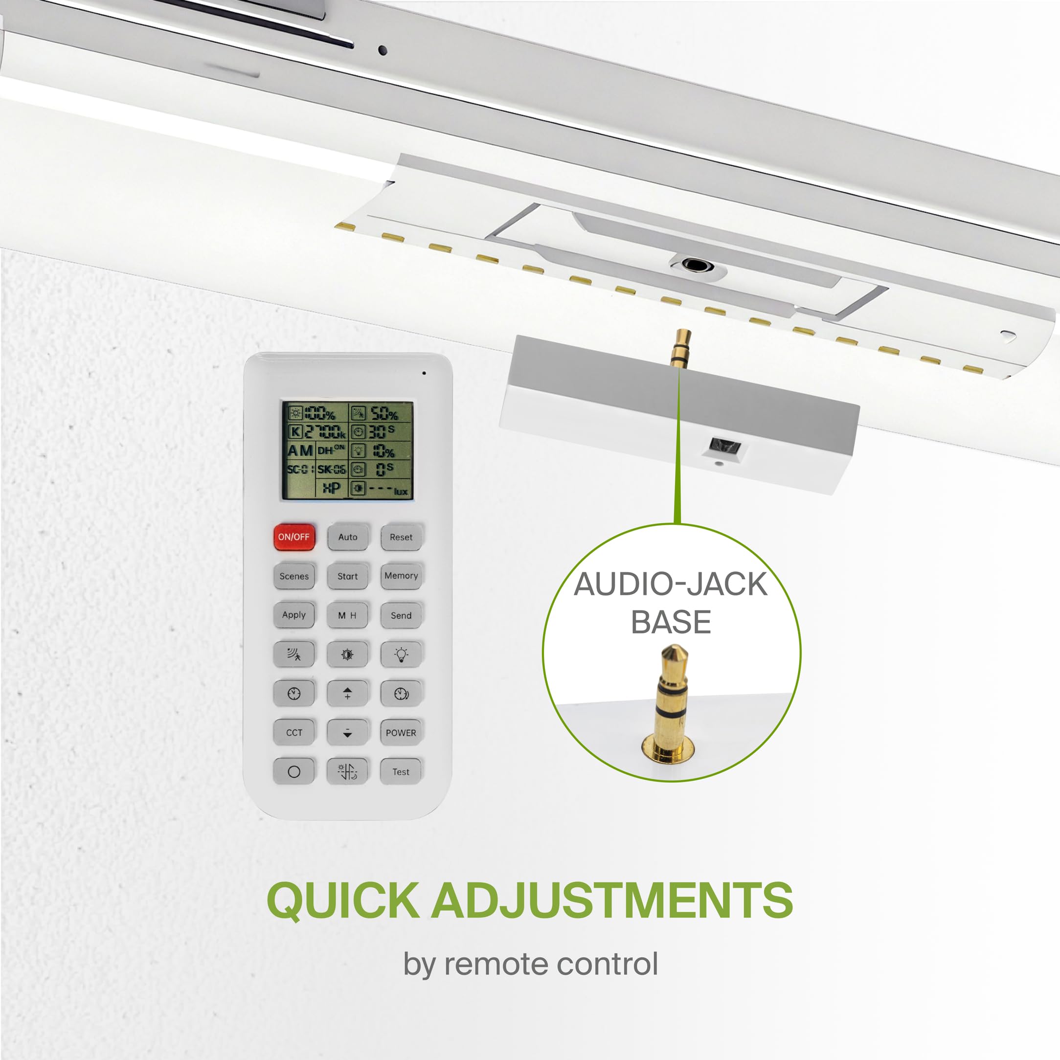 ASD BI-Level Microwave Motion Sensor | Audio-Jack 12VT 0-10V Dimmable White