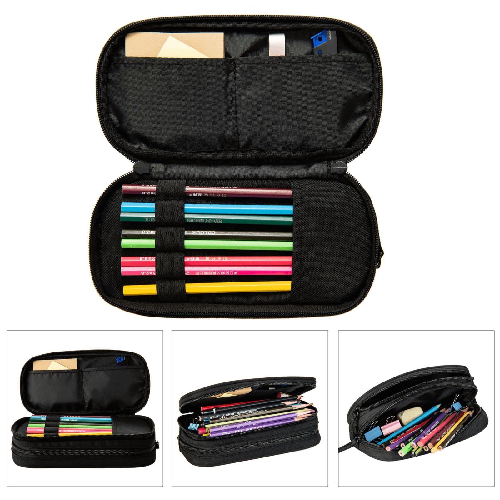 XTUAG I Love London Large Capacity Double Layer Student Pen Caseback To School Supplies Forteen