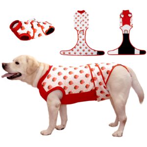 recovery suit for dogs after surgery, dog recovery suit female male after neutering, dog spay surgical recovery suit female substitute cone & e-collar, dog onesie for surgery abdominal wounds bandages