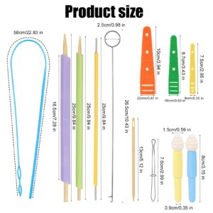 15pcs Quick Turn Fabric Set, Quick Turn Fabric Tube Turning Tool Multifunctional Fast Turn Tube Turners for Sewing Fabric Tube Turning Kits for Crafts DIY Knitting Accessories