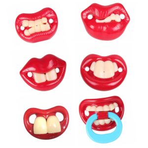 ugksbdvjk 3pcs funny dog ​​pacifier silicone buck teeth pacifier for puppy red lips cat dog snout puppy dental health pet supplies(h-6pcs)