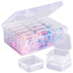 Udefineit Clear Small Bead Organizers, 15PCS Mini Bead Storage Cases & 1PCS Large Plastic Craft Box, Ideal for Jewelry Making, Beading Supplies, Diamond Painting, Nail Arts Accessories & Small Parts