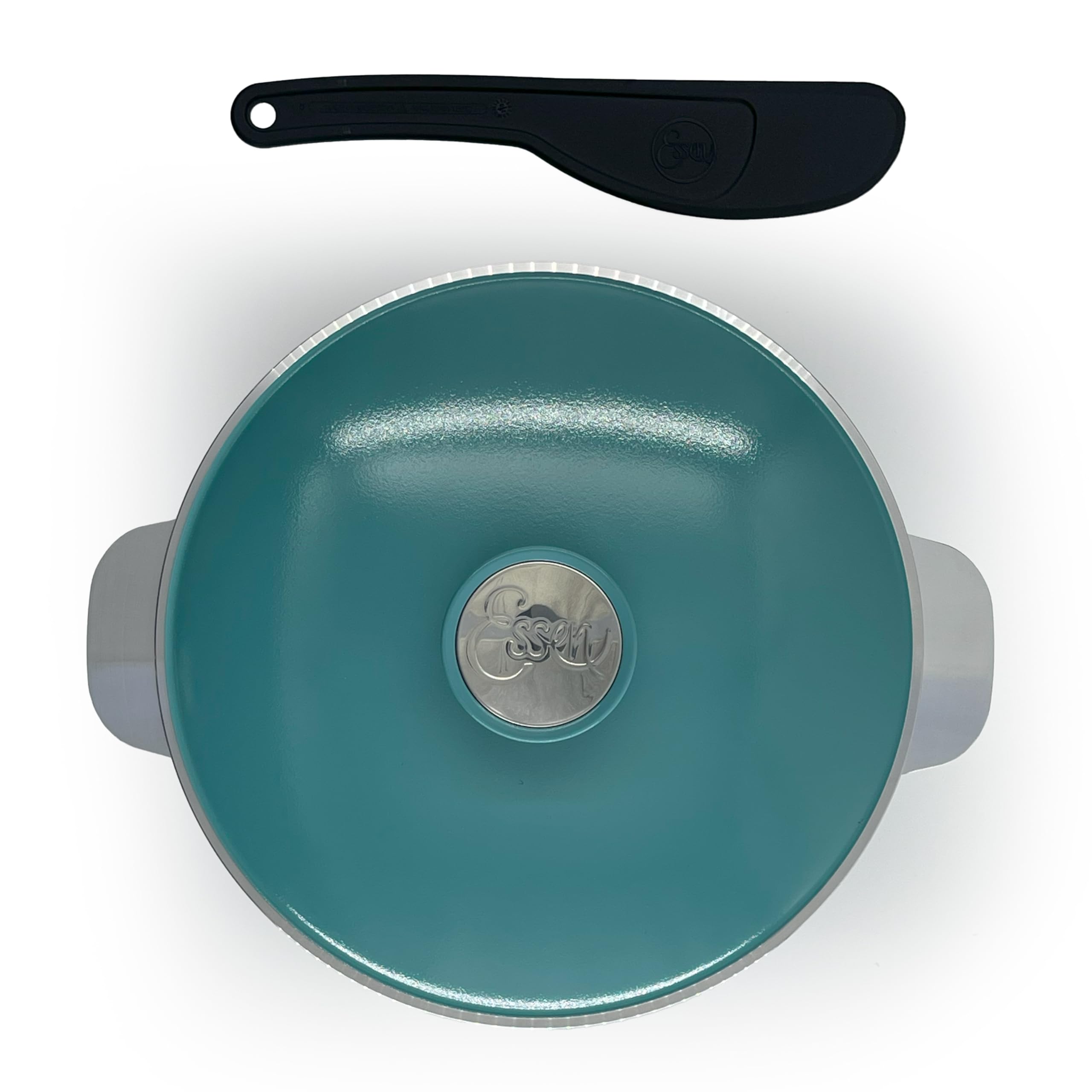 Essen 4524 Aqua Dutch Oven - Contemporary Line - Cast Aluminum with Nova Trimium Nonstick Coating - Ideal for 4-5 Servings - Even and Healthy Cooking - Argentinian brand Essen now in the United States. (Aqua)