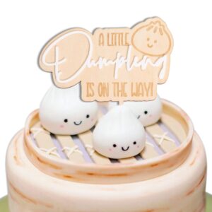 cieqr a little dumpling is on the way cake topper - baby shower cake topper, baby shower cake decorations for baby shower and gender reveal parties for boys and girls