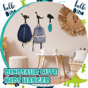 Zhengmy 6 Pcs Dinosaur Coat Hooks Wall Hook Black Metal Coat Hooks Dinosaur Bathroom Decor Wall Hanger Dino Decor for Boys Room Dinosaur Theme Decorations for Bathroom Bedroom Nursery