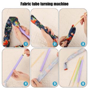 15pcs Quick Turn Fabric Set, Quick Turn Fabric Tube Turning Tool Multifunctional Fast Turn Tube Turners for Sewing Fabric Tube Turning Kits for Crafts DIY Knitting Accessories