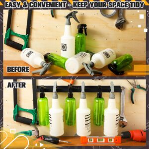 MorningRo 2 Pcs Spray Bottle Holder Wall Mounted Spray Bottle Storage Rack with Hardware Spray Bottle Hanger Spray Bottle Organizer, Holds up to 12 Sprayers (16 Oz) for Mobile Garage Home Organizer