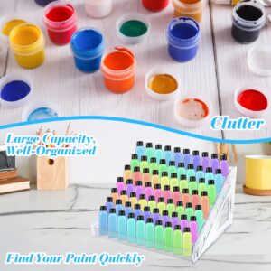 cobee 7 Tiers Acrylic Paint Organizer, Clear Paint Bottle Storage Holder Acrylic Paint Rack Stand for 2oz Bottles Craft Paint Bottle Rack