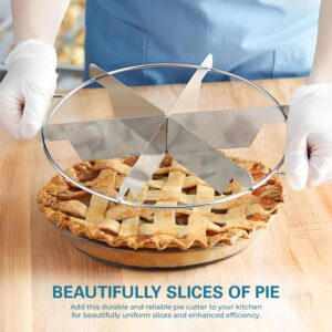 OCS Parts 10" Stainless Steel Pie Cutter | 6-Slice Pie Cutter | Creates Beautifully Uniform Slices of Pie