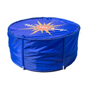 solar sun rings solar sun keeper - storage solution and solar sun octagons | uv resistant above ground or inground swimming pool hot tub spa heating accessory heater cover storage, blue