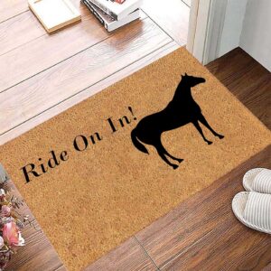 horses front welcome mat non slip outdoor entrance funny horse doormat ride on in! indoor door mats for entryway door mats outdoor doormat for entryway, floor inside back door mats 16x24