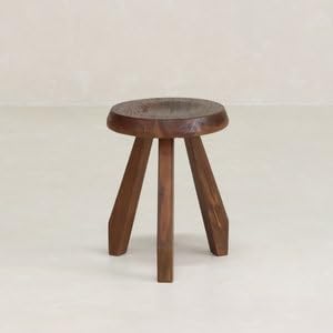 FHCKIG Milking Stool,stool,plant stand (Dark Teak Oil)