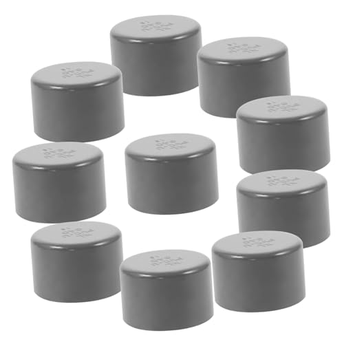 COOLHIYA 10pcs Water Pipe Cap PVC Pipe End Cap Fittings PVC End Cap Pipe End Protector Cap Replaceable Pipe Plugs Pipe Plug Cap Pipe End Plug Pipe End Caps Pipe End Cap Parts PVC Pipe Caps