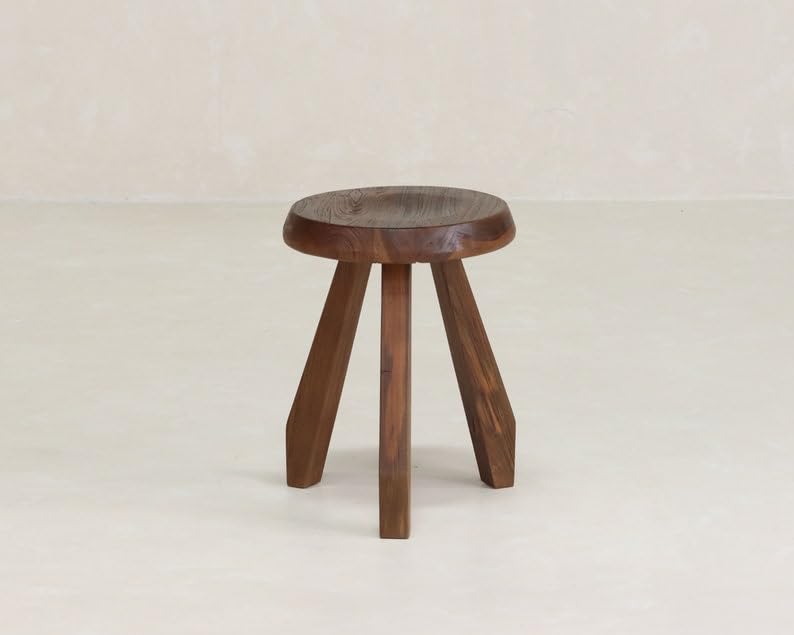 FHCKIG Milking Stool,stool,plant stand (Dark Teak Oil)