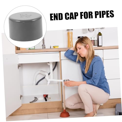 COOLHIYA 10pcs Water Pipe Cap PVC Pipe End Cap Fittings PVC End Cap Pipe End Protector Cap Replaceable Pipe Plugs Pipe Plug Cap Pipe End Plug Pipe End Caps Pipe End Cap Parts PVC Pipe Caps