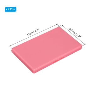 PATIKIL Magnetic Needle Storage Case, 2 Pcs Plastic Portable Sewing Pin Keeper Needle Organizer Box Container for Embroidery Knitting Stitching, Pink