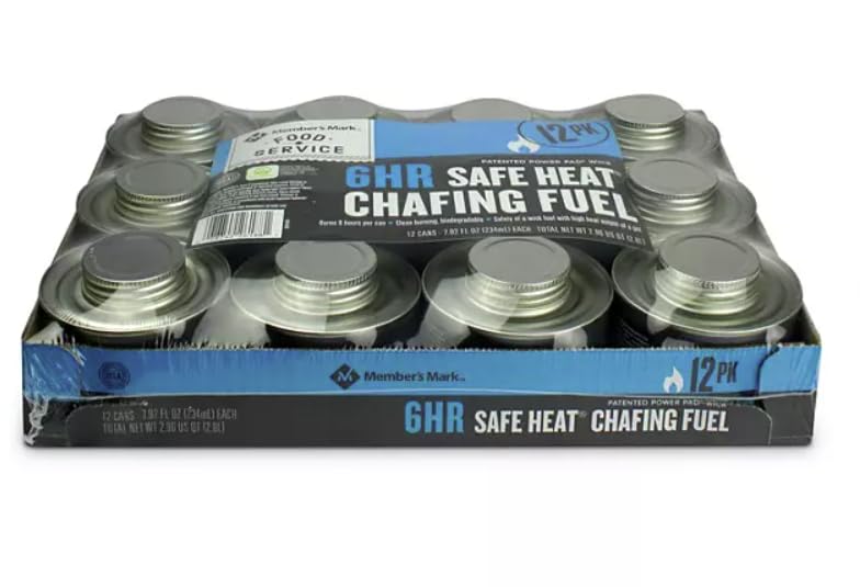 Generic Essential 6-Hour Safe Heat Chafing Fuel with PowerPad, Pack of 12, Silver, MM-12